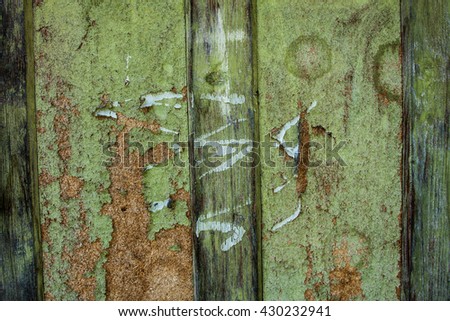 Old Green Wooden surface. Can be used for design, websites, interior, background, backdrop, texture creation, the use of graphic editors, illustration.