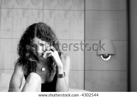 young woman talking on phone