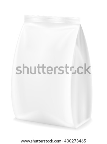 white packaging for food illustration isolated on white background