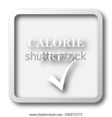 Calorie free icon. Internet button on white background.
