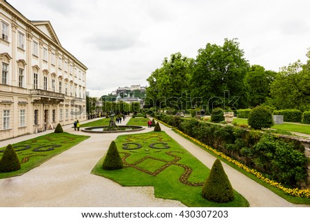 Mirabell Castle garden View, Salzburg on 19.05.2016