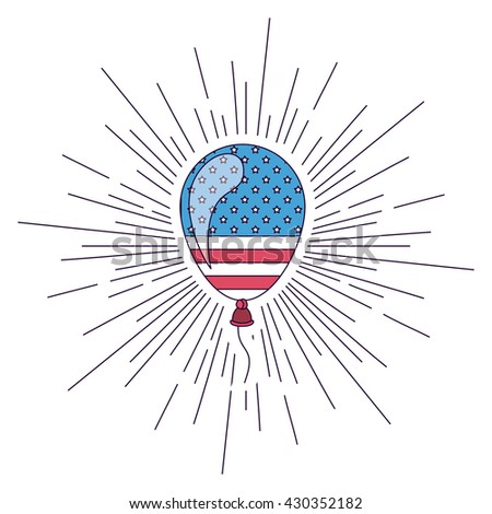 Independence of America design. balloon.