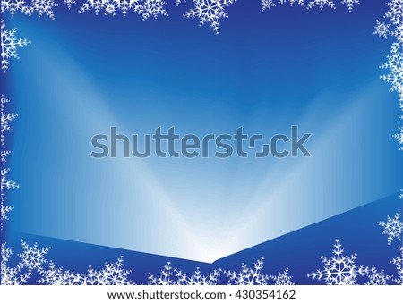 New Year Christmas snowflakes frame background postcard design vector pattern