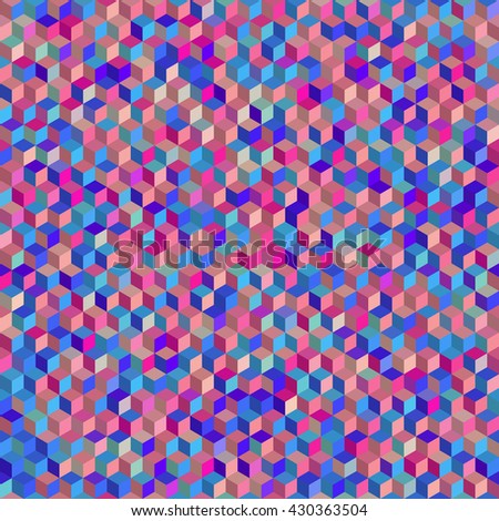 Seamless colorful cubes pattern