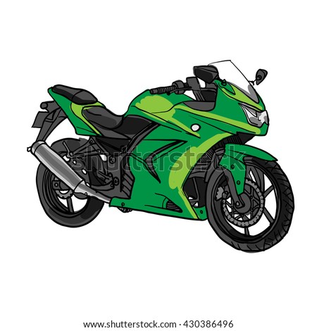 Vector Cartoon Motobike. Eps-10 isolated background