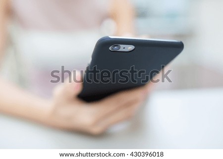 Woman use of cell phone