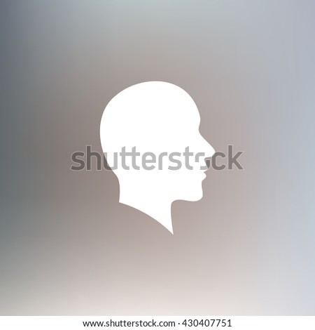 Vector illustration of a silhouette head