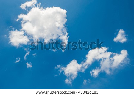 blue sky with clouds closeup landscape