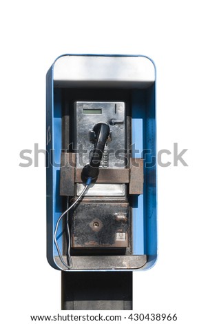 public telephone coin in TGuatemala isolated on white with clipping path Royalty-Free Stock Photo #430438966