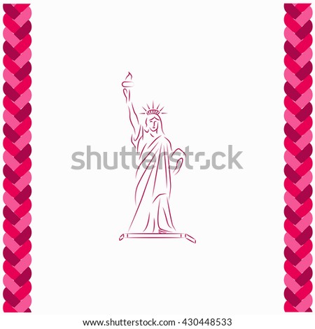 Statue Of Liberty icon Flat Design. Isolated Illustration.
