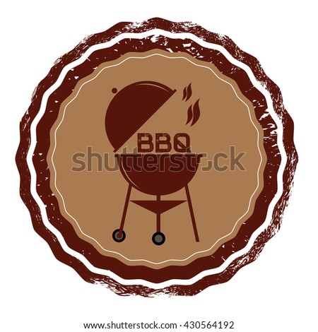 Retro Barbecue label, Vector illustration