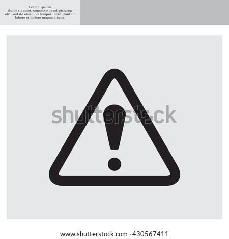 Exclamation danger sign Royalty-Free Stock Photo #430567411