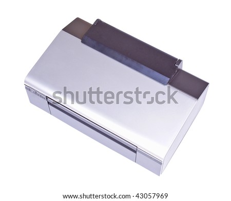Ink jet printer isolated over white