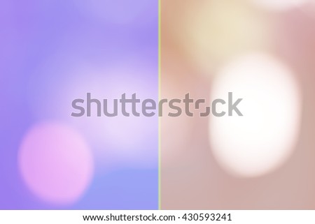 Sweet abstract bokeh wallpaper divided into two sides by its color.