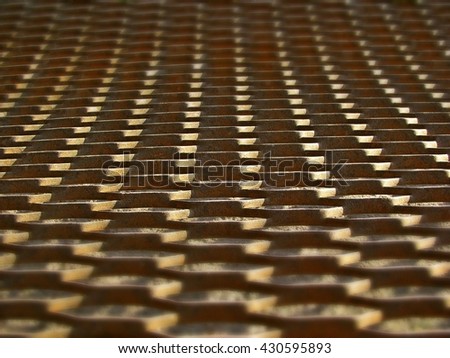 Metal grid in perspective, and in the future