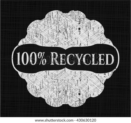 100% Recycled chalkboard emblem