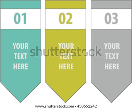 Modern arrow banner style step up options stickers. Vector illustration. For workflow layout, diagram, number options, web design, infographics