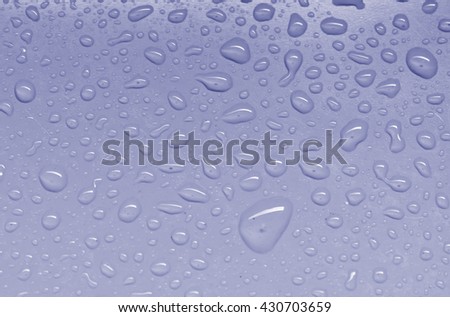 Water drops on Blue Background