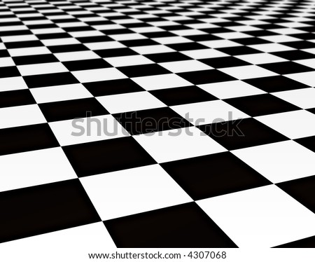 a large black and white checker floor background pattern