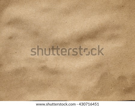 Close up of wet wrinkle brown bag texture