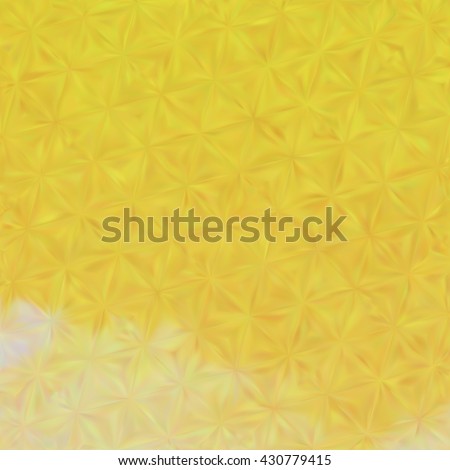 Vector EPS10 gold metal effect with blurred triangles. Pattern include mesh gradient. Yellow background with illusion of three dimensional effect. Background for Christmas or party themes