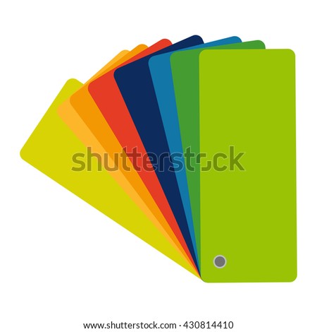 Color swatch, guide. Vector colorful flat icon