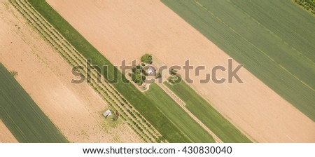 Arable land aerial photography in Vojvodina, Serbia