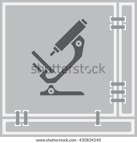 Web icon. Microscope