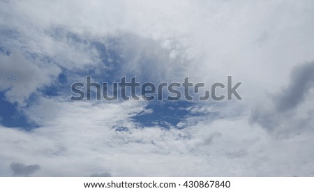 Beautiful sky with white clouds