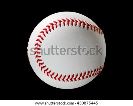 Baseball ball om black background