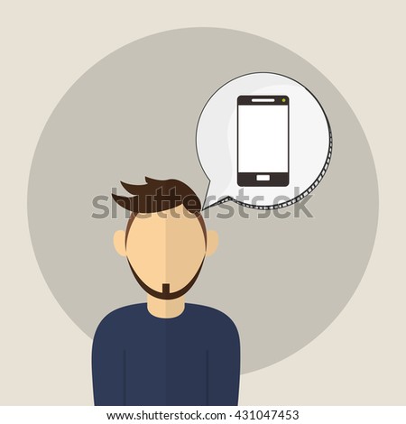 smartphone icon. gadget concept. Flat illustration , vector