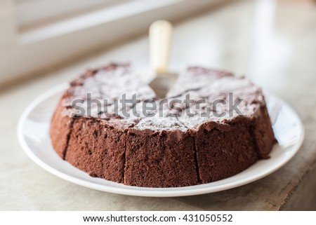 flourless chocolate cake Royalty-Free Stock Photo #431050552