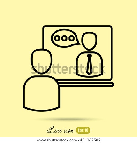 Line icon- video conference 