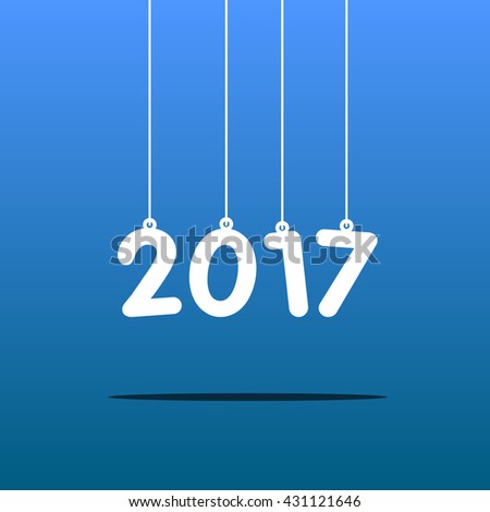 Happy new year 2017 design illustration 