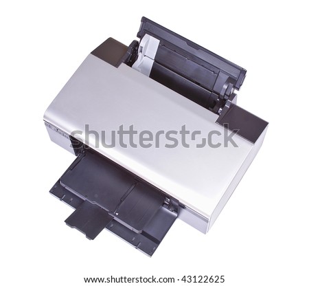 Ink-jet printer isolated over white