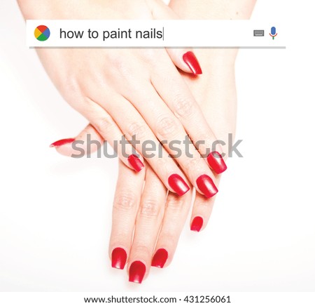 Searching the web for information about how to paint nails