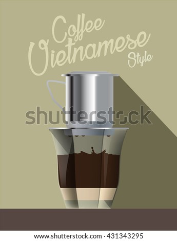 Drip coffee vietnamese style Royalty-Free Stock Photo #431343295