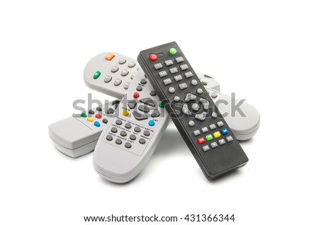 TV remote isolated on white background