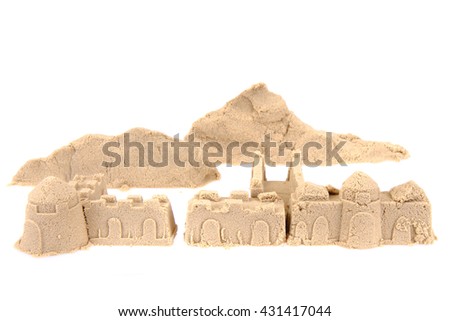 sand castle isolated on the white background