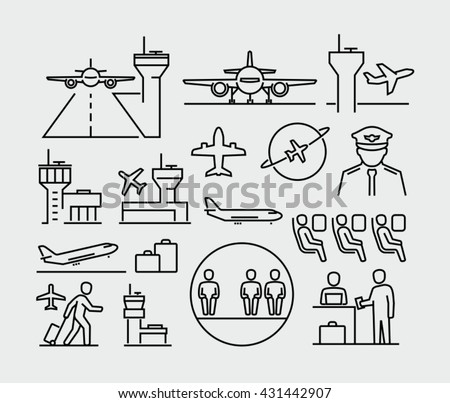 Airport Vector Icon  Royalty-Free Stock Photo #431442907
