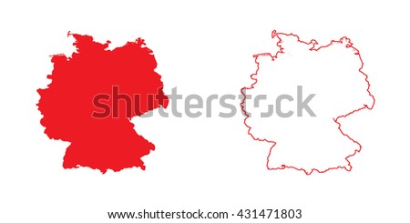 A Map of the country of Germany