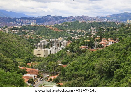 Panorama of Caracas city, capital city of Venezuela.