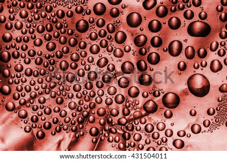 Creative and abstract water condensations / Abstract background / Taken at closeup magnification on grainy and colorful background