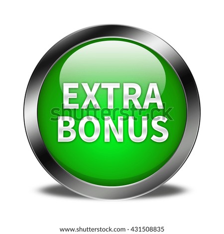 extra bonus button isolated