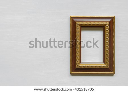 Frame on a wooden floor