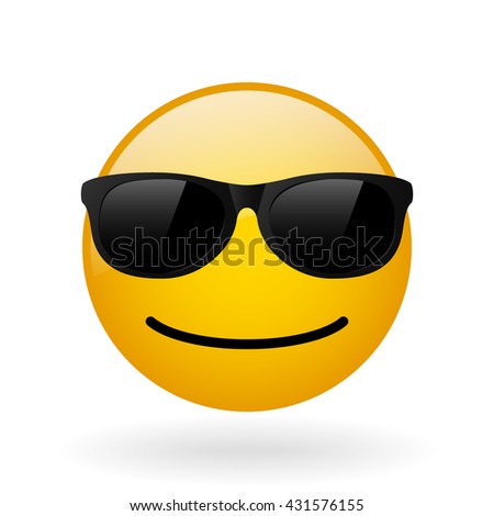 vector glass button with symbol of smiling face, smile emoticon applicable in instant messaging Royalty-Free Stock Photo #431576155