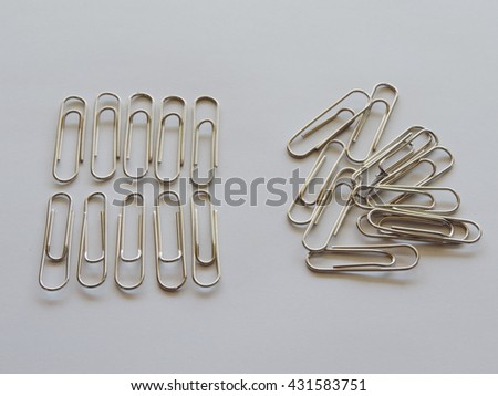 Paper clip notebook on white background          
