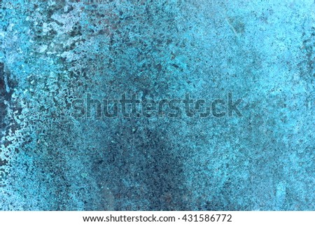 abstract turquoise background on a metal surface