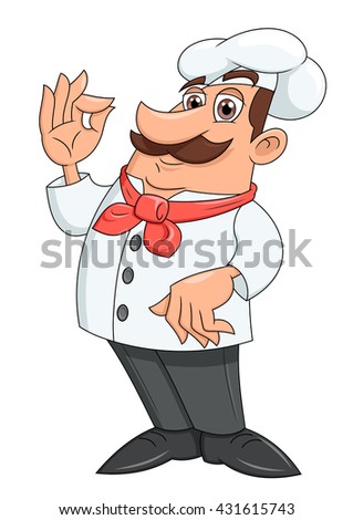 Smiling chef illustration