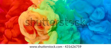close up of paint in water